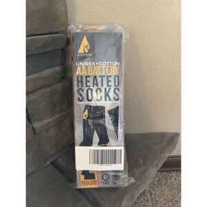 Action Heat Cotton AA Battery Heated Socks Small/Medium NWT Unisex